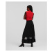 Sukňa Karl Lagerfeld Kl Mesh Pleated Evening Skirt Čierna