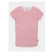 Ružovo-biele dievčenské pruhované tričko SAM 73