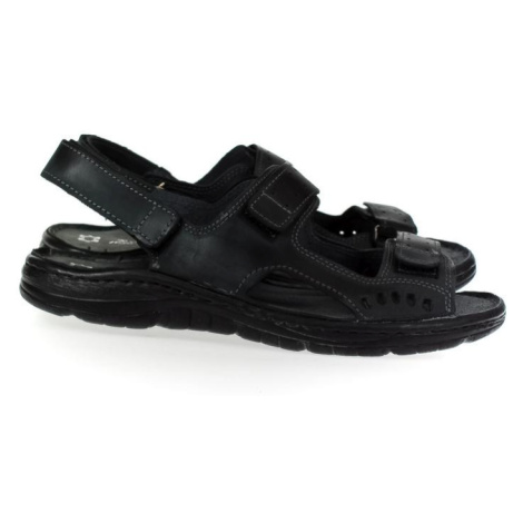 Pánske kožené čierne sandále TISO John-C