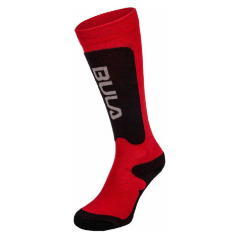 Bula BRANDS SKI SOCKS Detské lyžiarske ponožky, červená, veľkosť