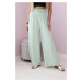 Trousers with wide elastic waistband mint