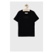 Detské tričko Abercrombie & Fitch čierna farba, s nášivkou