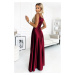 VÍNOVÉ ELEGANTNÉ MAXI ŠATY CHIARA 299-13 BORDO