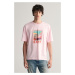 TRIČKO GANT WASHED GRAPHIC SS T-SHIRT CALIFORNIA PINK