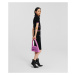 Sveter Karl Lagerfeld Textured Classic Knit Top Black/Iris Orchid