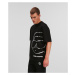 Tričko Karl Lagerfeld Ikonik 2.0 Outline Big T-Shirt Black