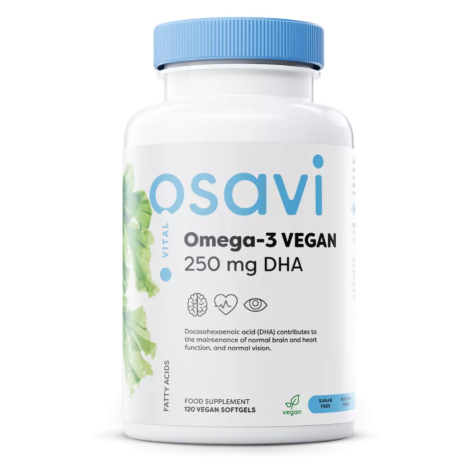 Osavi Omega-3 VEGAN, 250 mg DHA, 120 rostlinných kapslí