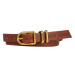 Tommy Jeans Opasok - TJW LEATHER LOGO HIGH WAIST BELT hnedý