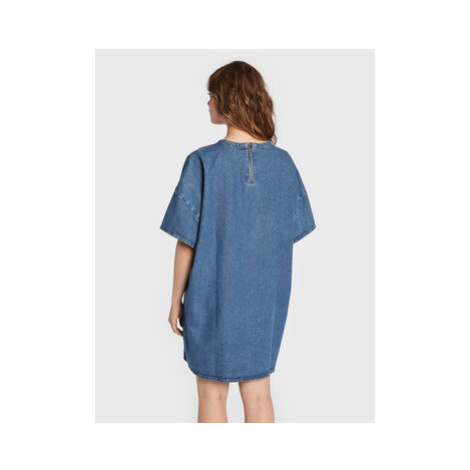 Wrangler Džínsové šaty Denim W9P1LLX8E Modrá Oversize