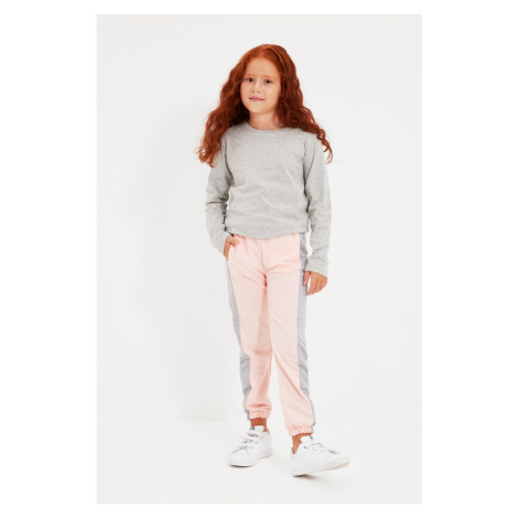 Trendyol Powder Color Block Sides Girls Knitted Slim Sweatpants