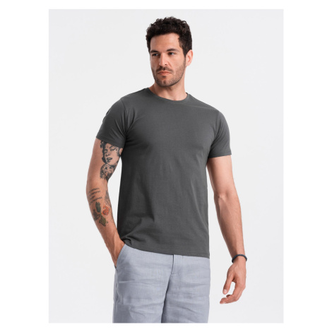 Ombre Men's classic cotton BASIC T-shirt - graphite