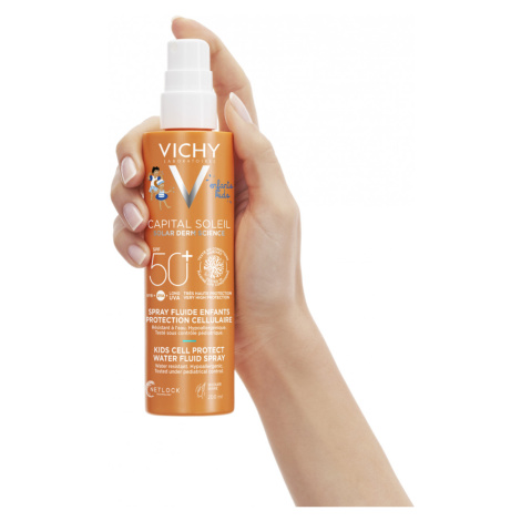 Vichy Capital Soleil Fluidný sprej vhodný aj pre citlivú detskú pokožku SPF50+ 200 ml