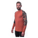 SENSOR MERINO IMPRESS pánske tričko dl.rukáv terracotta/rush