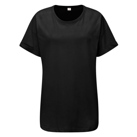 Mantis Voľné dámske tričko s krátkym rukávom - Čierna