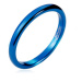Prsteň z tungstenu - hladká modrá obrúčka, zaoblená, 2 mm - Veľkosť: 68 mm
