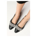 Mio Gusto Aisha Women's Black Flat Shoes. Flat Shoes.