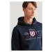 MIKINA GANT REG ARCHIVE SHIELD HOODIE EVENING BLUE