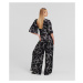 Overal Karl Lagerfeld Printed Jumpsuit Circle Aop Black/White