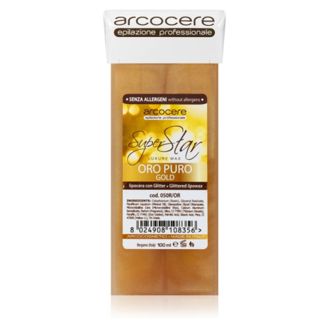 Arcocere Professional Wax Oro Puro Gold epilačný vosk s trblietkami náhradná náplň