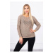 Openwork cappuccino sweater