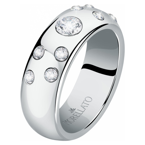 Morellato Luxusný oceľový prsteň s kryštálmi Poetica SAUZ260 56 mm
