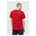 Bavlnené tričko Solid červená farba, jednofarebné