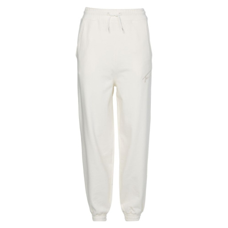 Tommy Jeans Tepláky - TJW TOMMY SIGNATURE SWEATPANT biele