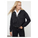 Trendyol Black Oversize Molded Thin Jacket Coat