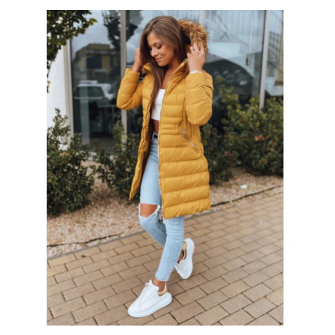Dámska žltá bunda na zimu DStreet