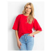 Plain cotton red blouse