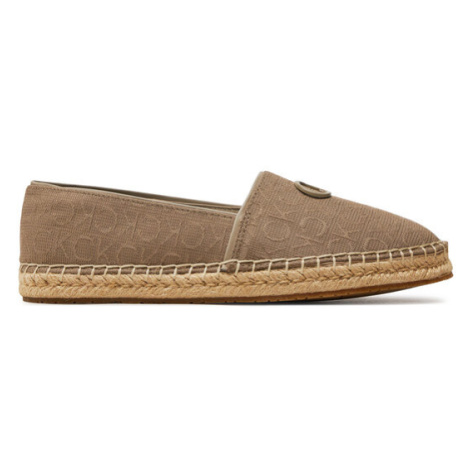 Calvin Klein Espadrilky Espadrille Relock Mono Jacq HW0HW01916 Hnedá