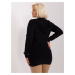 Černý kardigan plus size s kapucí XL /