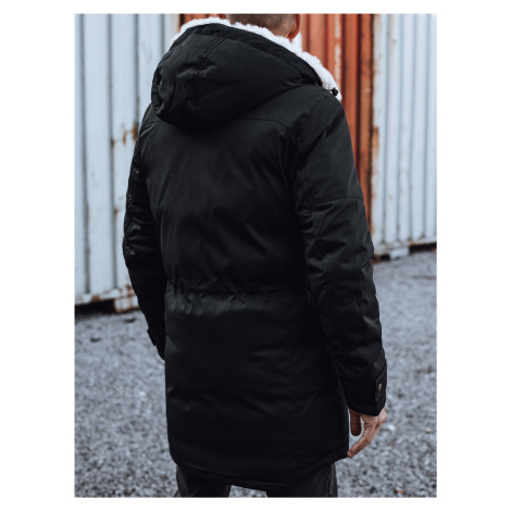 Men's winter parka with hood black Dstreet