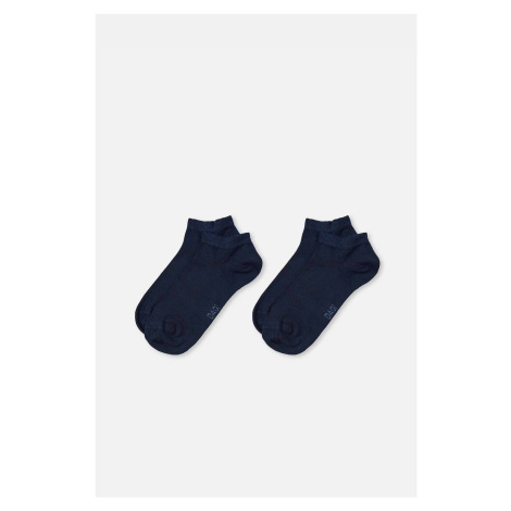 Dagi Navy Blue 6926 Men's Bamboo Booties Socks 2-Piece
