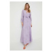 Šaty Ivy Oak fialová farba, maxi, áčkový strih