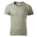 Malfini Slim fit V-NECK Pánske tričko 146 svetlá khaki