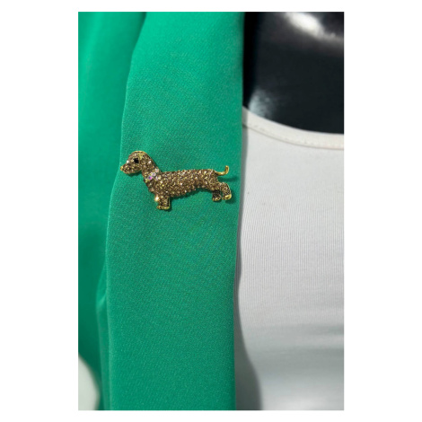 Brooch Dog A-2-21-6 gold color