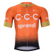 BONAVELO Cyklistický dres s krátkym rukávom - CCC 2020 - oranžová