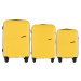 Žltá 3dielna sada kufrov Wings HPE01 3, Set of 3 Wings POLIPROPYLEN suitcases L,M,S Yellow