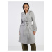 Light grey women's brindle coat with wool Noisy May Leony - Ladies