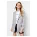 Trendyol Gray Oversize Lined Woven Blazer Jacket