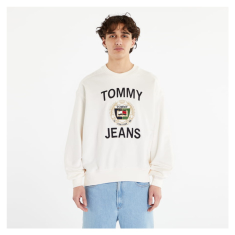 TOMMY JEANS Boxy Luxe Crew Neck optic white Tommy Hilfiger