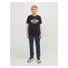 Jack & Jones Junior Nohavice 'JPSTGordon JJSwift'  tmavomodrá / biela