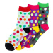 Meatfly 3 PACK - ponožky Light Regular Dots socks S19 Multi pack 39-42