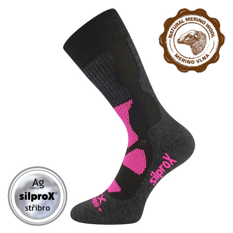 VOXX Etrex ponožky čierno-ružové 1 pár 118228