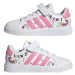 Dievčenská rekreačná obuv ADIDAS Grand Court Minnie Mouse EL K cloud white bliss pink grey