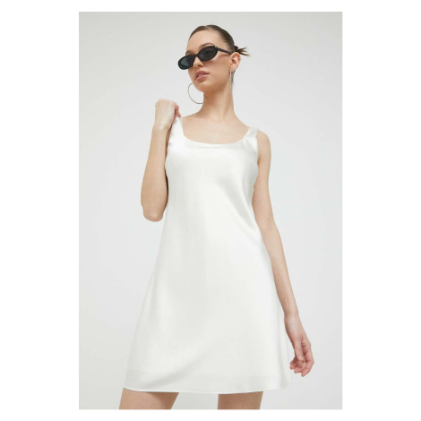 Šaty Abercrombie & Fitch béžová farba, mini, rovný strih