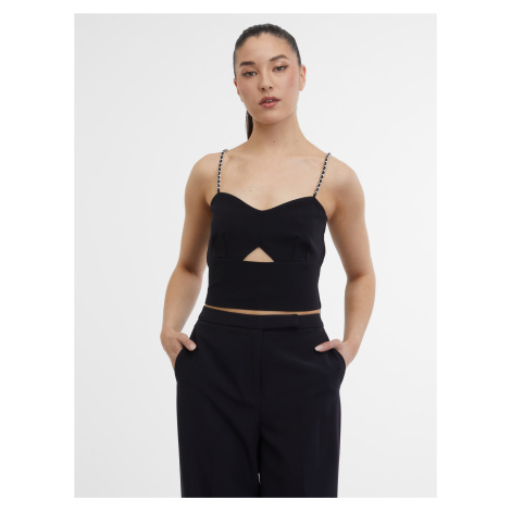 Čierny dámsky crop top ORSAY