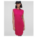 Šaty Karl Lagerfeld Jersey Dress W/ Shoulder Pads Ružová