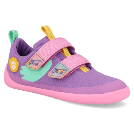 Barefoot detské tenisky Affenzahn - Sneaker Cotton Happy Creative Toucan fialové